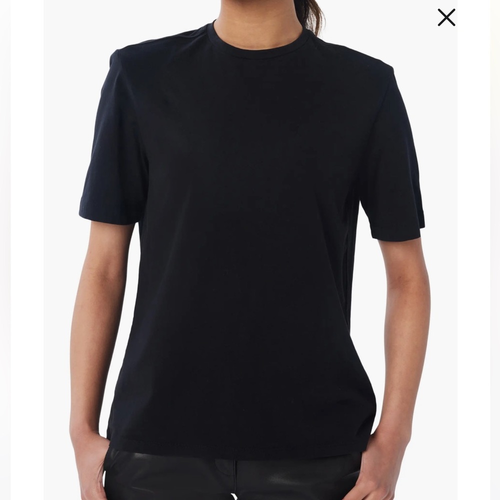 LITA by Ciara Boxy Shoulder Pad Cotton T-Shirt Size Large NWT